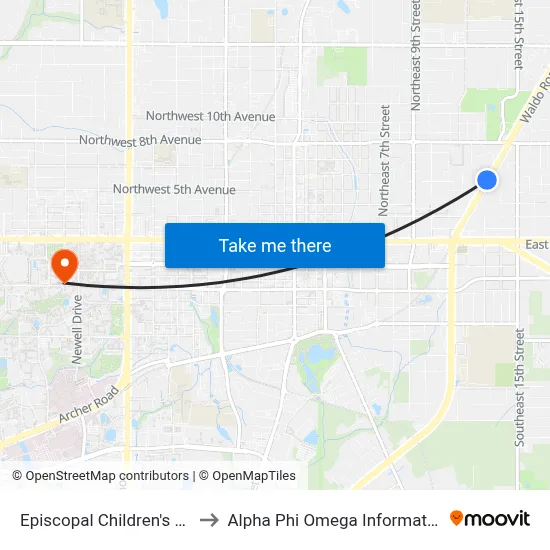 Episcopal Children's Services to Alpha Phi Omega Information Booth map
