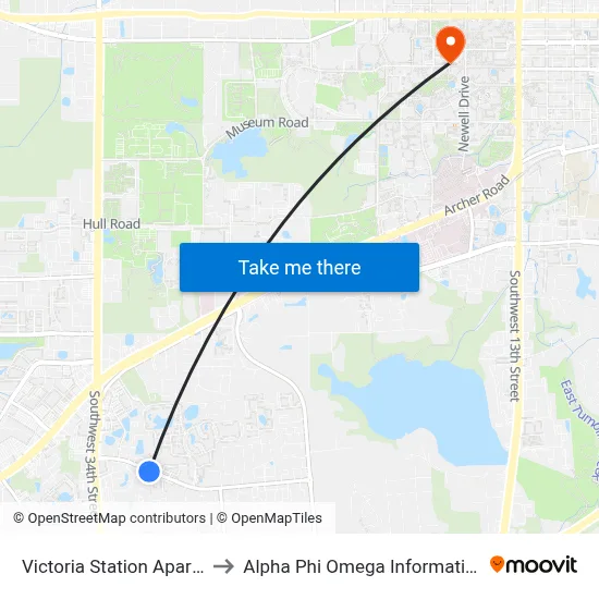 Victoria Station Apartments to Alpha Phi Omega Information Booth map