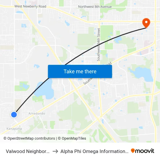 Valwood Neighborhood to Alpha Phi Omega Information Booth map