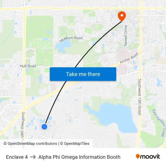 Enclave 4 to Alpha Phi Omega Information Booth map