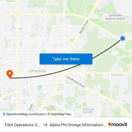 Fdot Operations Center to Alpha Phi Omega Information Booth map