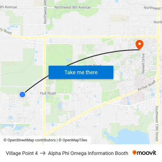 Village Point 4 to Alpha Phi Omega Information Booth map