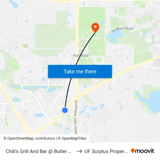 Chili's Grill And Bar @ Butler Plaza to UF Surplus Properties map