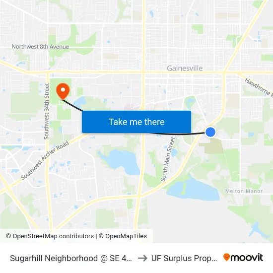 Sugarhill Neighborhood @ SE 4th Street to UF Surplus Properties map