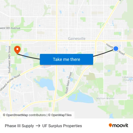 Phase III Supply to UF Surplus Properties map