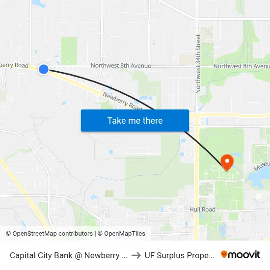 Capital City Bank @ Newberry Road to UF Surplus Properties map