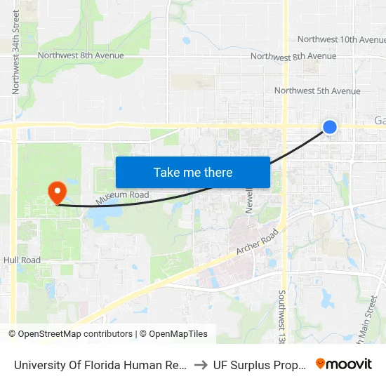 University Of Florida Human Resources to UF Surplus Properties map