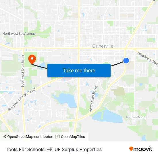 Tools For Schools to UF Surplus Properties map