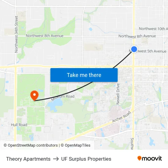 Theory Apartments to UF Surplus Properties map