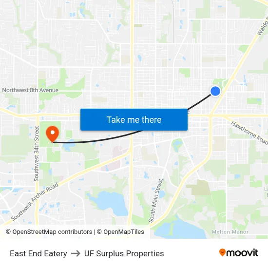 East End Eatery to UF Surplus Properties map