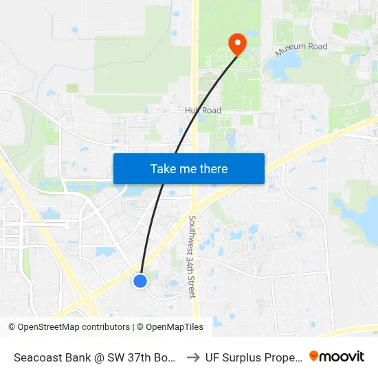 Seacoast Bank @ SW 37th Boulevard to UF Surplus Properties map