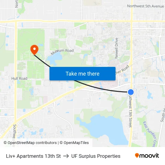 Liv+ Apartments 13th St to UF Surplus Properties map