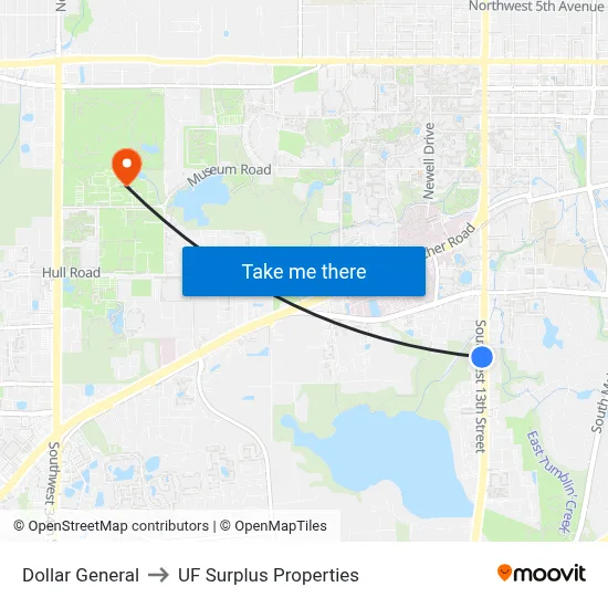 Dollar General to UF Surplus Properties map