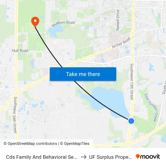 Cds Family And Behavioral Services to UF Surplus Properties map