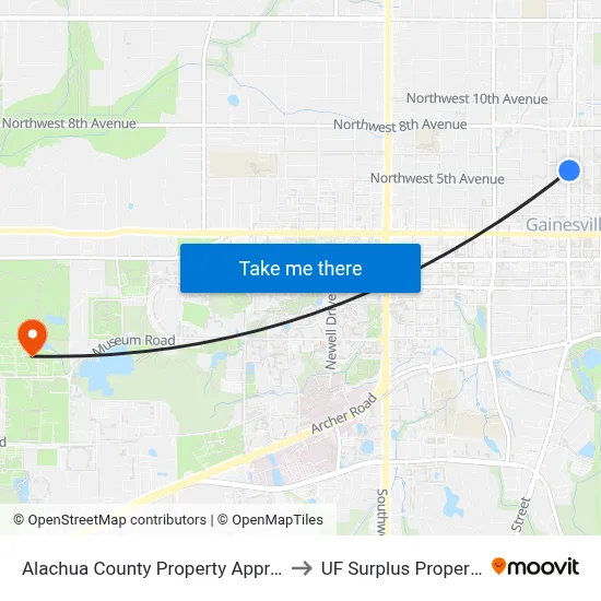 Alachua County Property Appraiser to UF Surplus Properties map