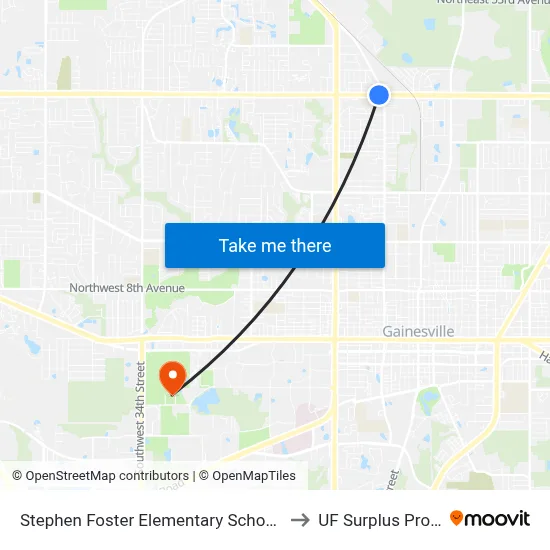 Stephen Foster Elementary School @ 39th Ave to UF Surplus Properties map