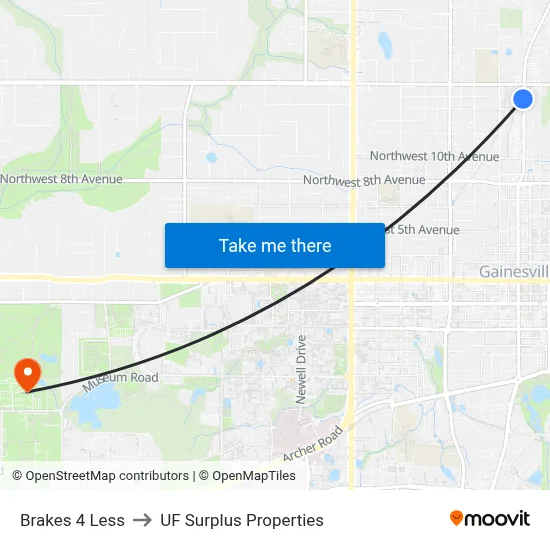 Brakes 4 Less to UF Surplus Properties map