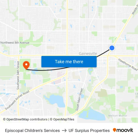 Episcopal Children's Services to UF Surplus Properties map