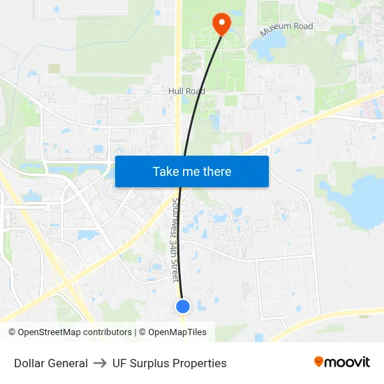 Dollar General to UF Surplus Properties map