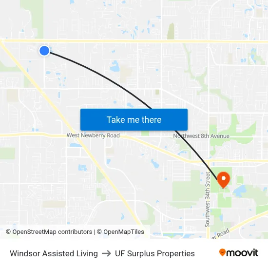 Windsor Assisted Living to UF Surplus Properties map