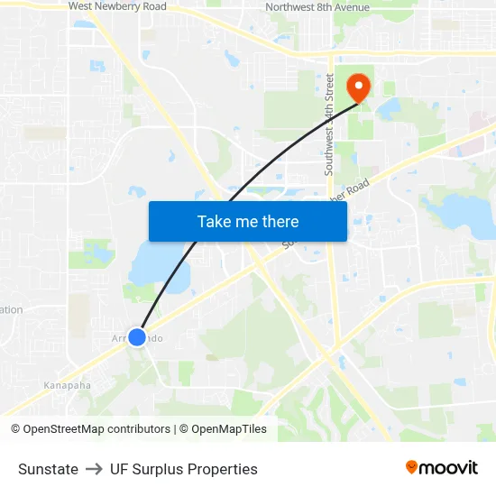 Sunstate to UF Surplus Properties map