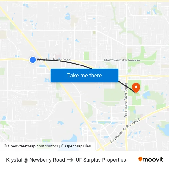 Krystal @ Newberry Road to UF Surplus Properties map