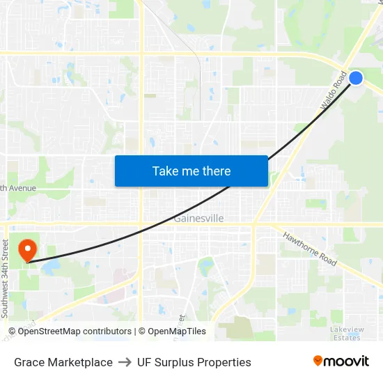 Grace Marketplace to UF Surplus Properties map