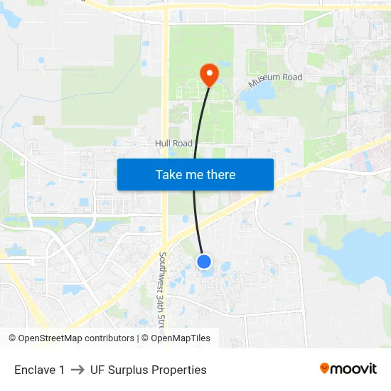 Enclave 1 to UF Surplus Properties map