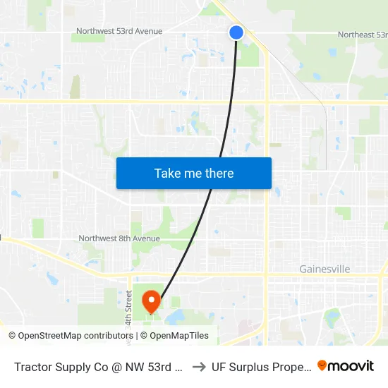 Tractor Supply Co @ NW 53rd Avenue to UF Surplus Properties map