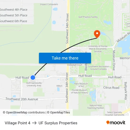 Village Point 4 to UF Surplus Properties map