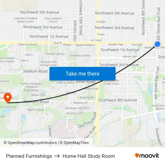 Planned Furnishings to Hume Hall Study Room map