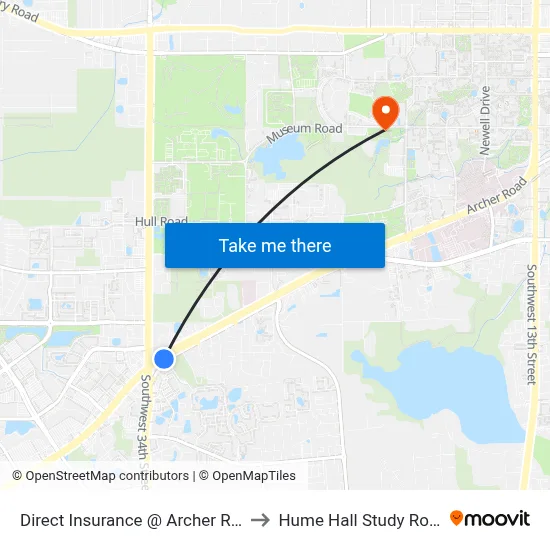 Direct Insurance @ Archer Road to Hume Hall Study Room map