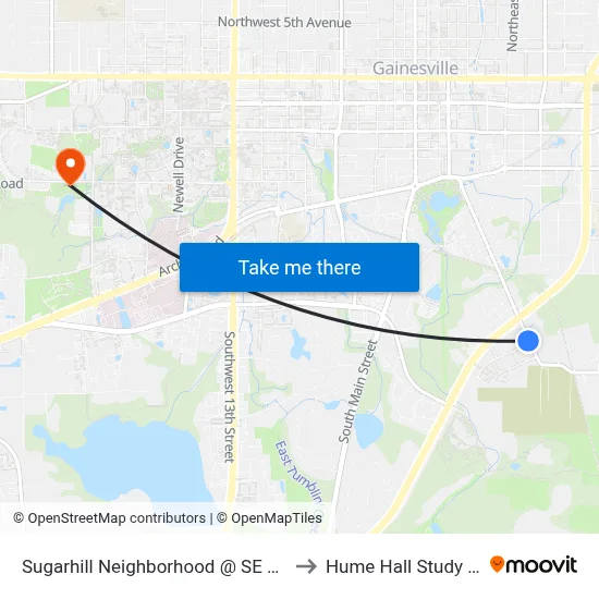 Sugarhill Neighborhood @ SE 4th Street to Hume Hall Study Room map