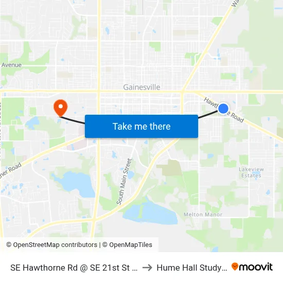 SE Hawthorne Rd @ SE 21st St Eastbound to Hume Hall Study Room map