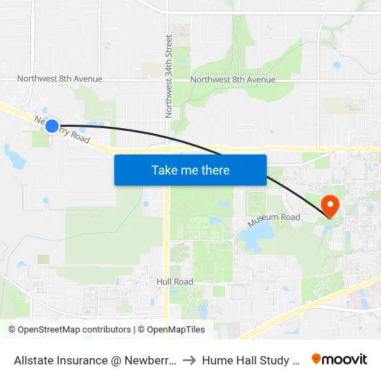 Allstate Insurance @ Newberry Road to Hume Hall Study Room map
