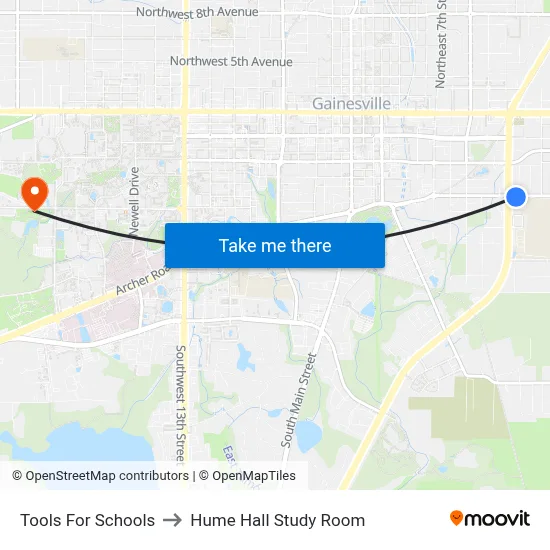 Tools For Schools to Hume Hall Study Room map