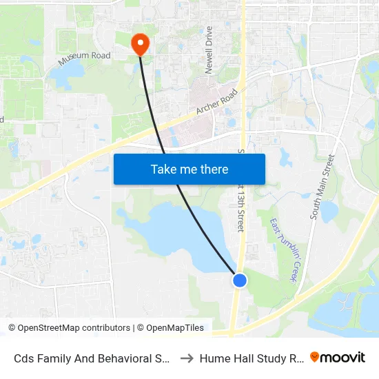 Cds Family And Behavioral Services to Hume Hall Study Room map