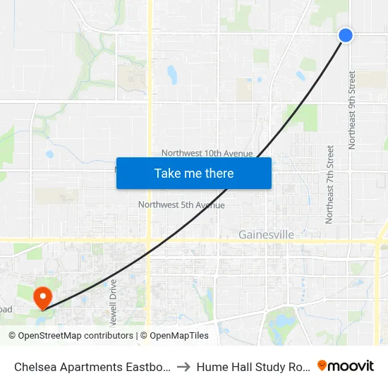 Chelsea Apartments Eastbound to Hume Hall Study Room map