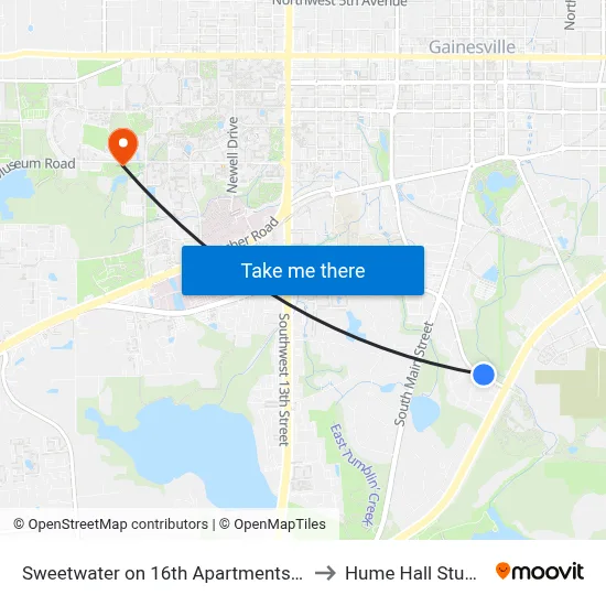 Sweetwater on 16th Apartments (Northbound) to Hume Hall Study Room map