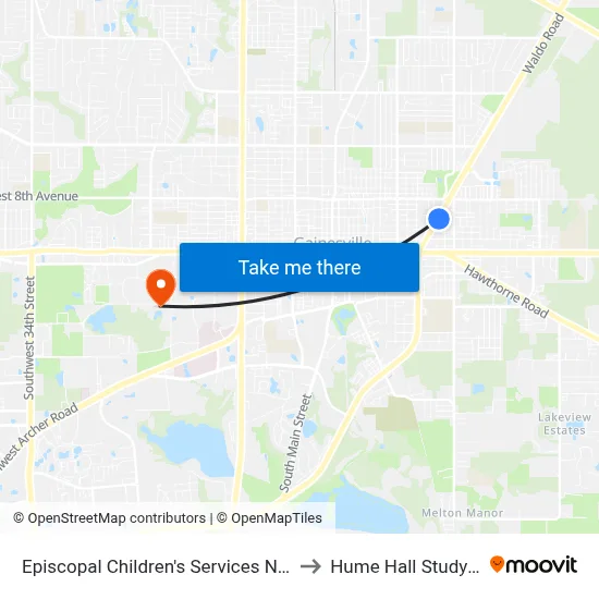 Episcopal Children's Services Northbound to Hume Hall Study Room map