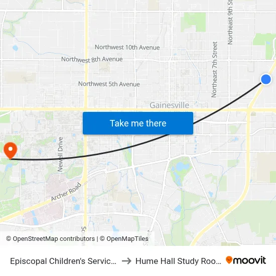 Episcopal Children's Services to Hume Hall Study Room map