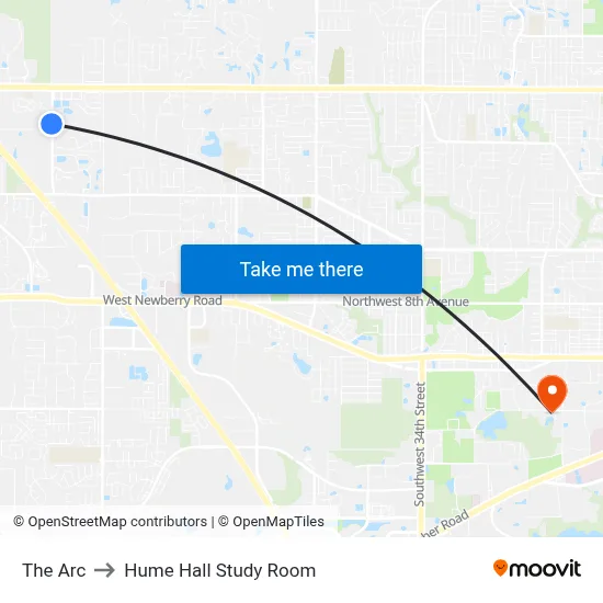 The Arc to Hume Hall Study Room map