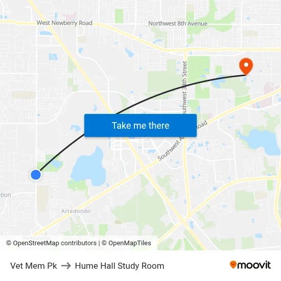 Vet Mem Pk to Hume Hall Study Room map