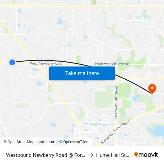 Westbound Newberry Road @ Fort Clarke Boulevard to Hume Hall Study Room map