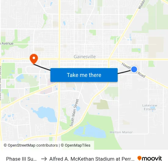Phase III Supply to Alfred A. McKethan Stadium at Perry Field map