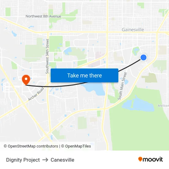 Dignity Project to Canesville map