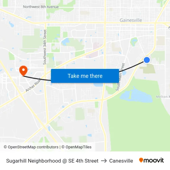 Sugarhill Neighborhood @ SE 4th Street to Canesville map