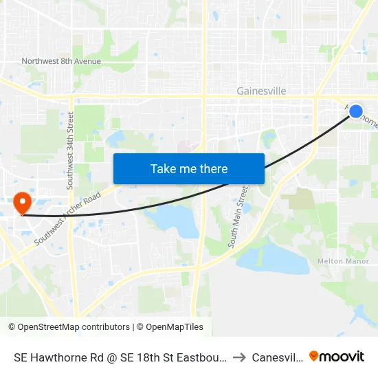 SE Hawthorne Rd @ SE 18th St Eastbound to Canesville map