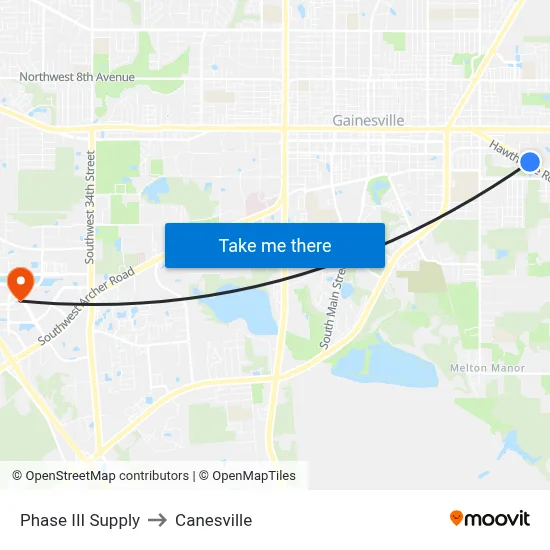 Phase III Supply to Canesville map