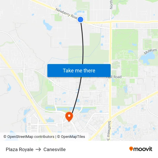 Plaza Royale to Canesville map